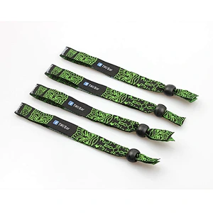 Hot sales custom logo festival fabric woven wristbands for event