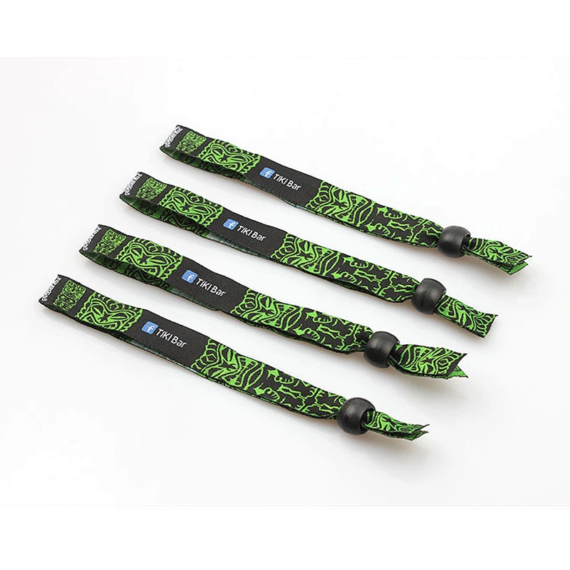 Hot sales custom logo festival fabric woven wristbands for event