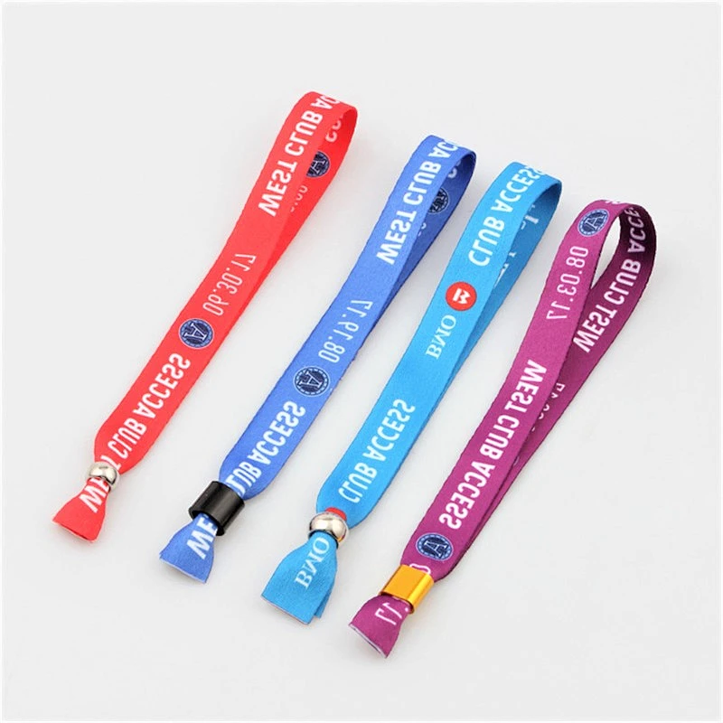 New arrival dye sublimation satin wristband with quick use lock