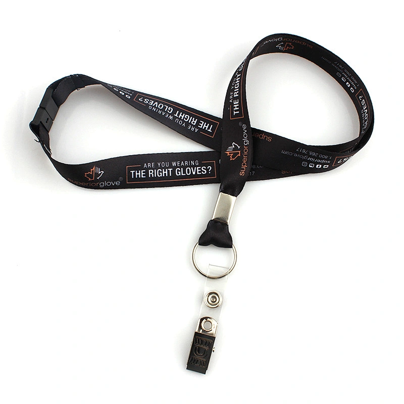 Custom business polyester lanyards with buckle