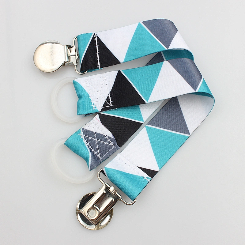 Custom colorful safety baby teething pacifier metal clip