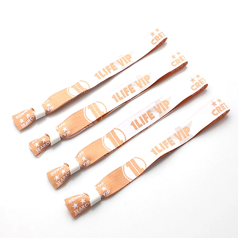 Free design cheap beautiful festival woven wristband with plastic slider custom