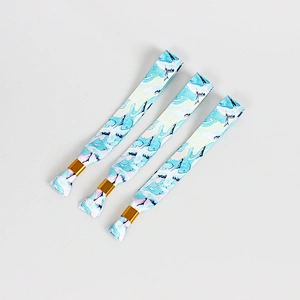 Custom sublimation bracelets one time plastic lock writsbands for party