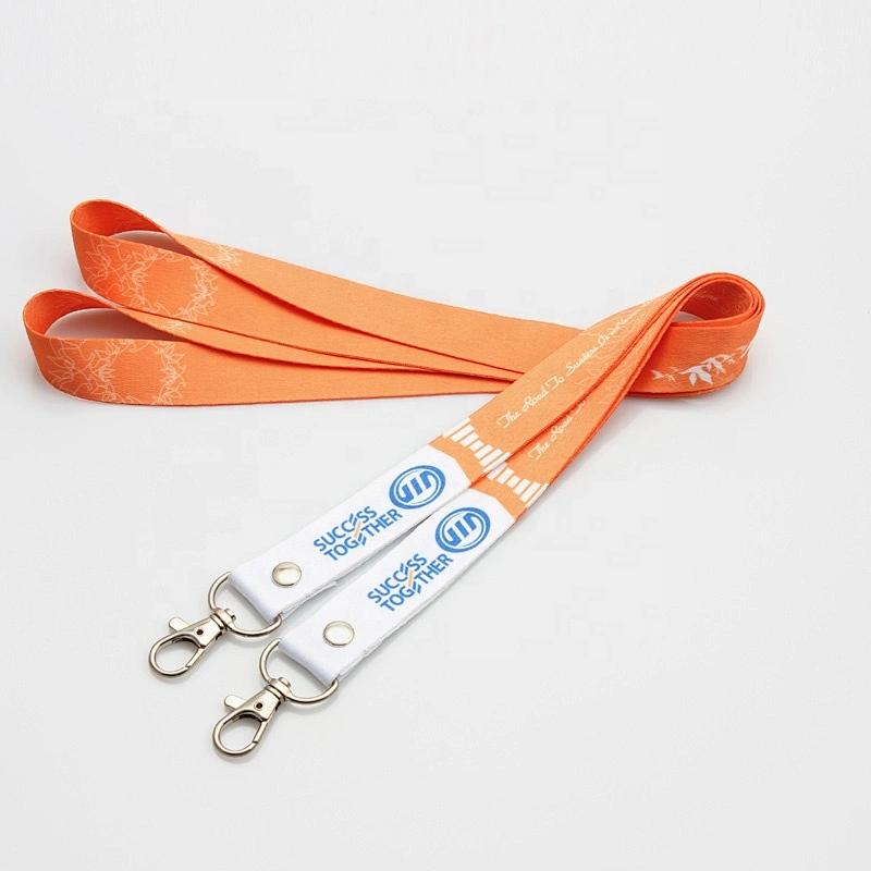 Single cheap custom breakaway buckle 20*90mm sublimation polyester thick lanyard