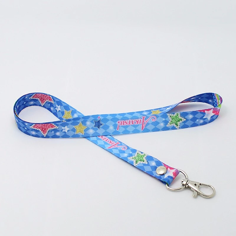 Printed Fashion no Breakaway Safety Lanyards Polyester Neck Strap