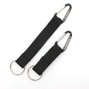 Eco-friendly promotional custom carabiner short lanyard with strap keying