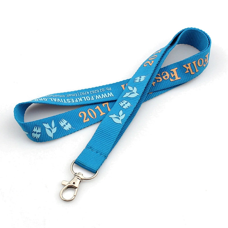 High end silk screen printing recycle material lanyard for id card