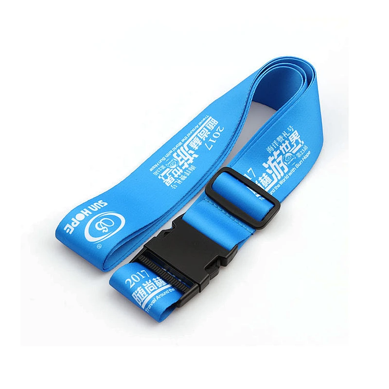 Fashion durable decorative luggage strap with plastic buckle