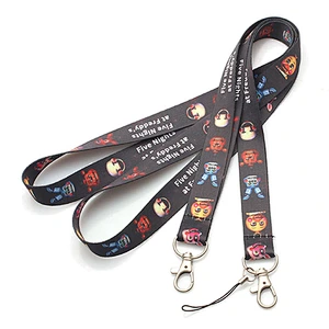 Cheap polyester printed logo custom lanyards with metal hook for event