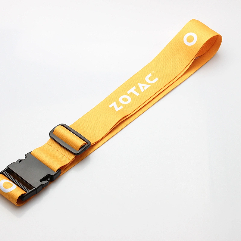 Custom adjustable luggage strap belt with safety buckles for travel