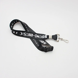 China cheap polyester lanyard with plastic safety buckle