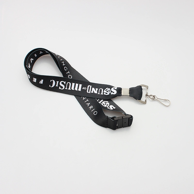 China cheap polyester lanyard with plastic safety buckle