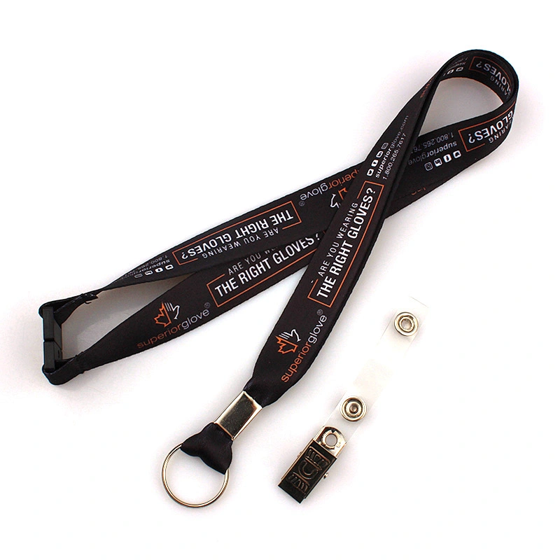 Custom business polyester lanyards with buckle