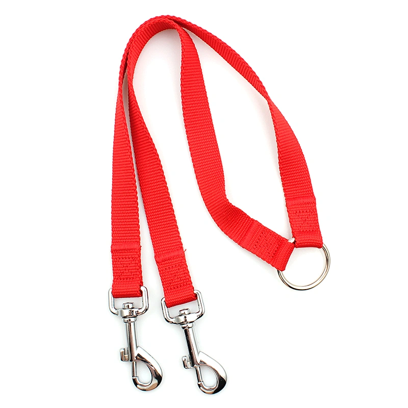 Personalized design fashion polyester dual dog leash