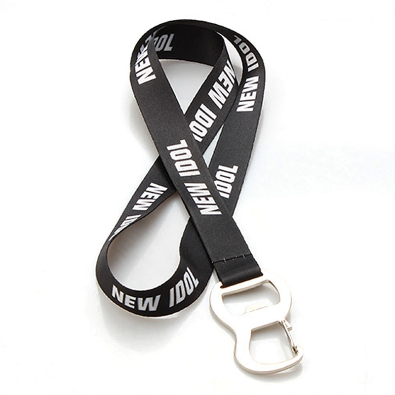 Fashion Customized Exhibition Sublimation bottle opener hook lanyards