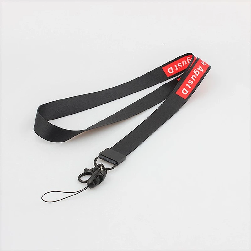 Cheap polyester printed logo custom lanyards with metal hook for event