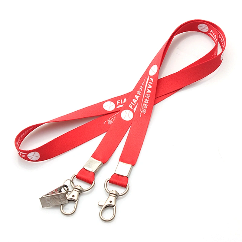 Double bulldog clip lanyards for special events (two hook / open ended)