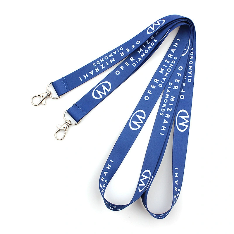 Wholesale ribbon satin lanyard for business card