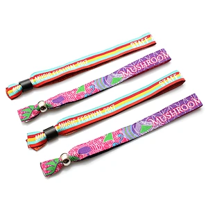 Recycled festival fabric wristband for events