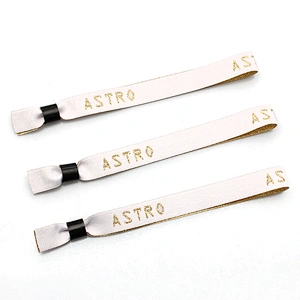 Promotional Custom Design Cheap Polyester Wristband No Minimum Order