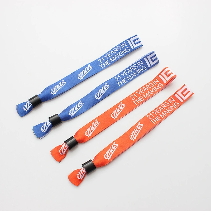 Slide Lock Woven Knitting Festival Wristband for Activity Party