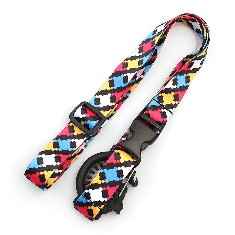 Popular heat transfer printed lanyard neck strap with bottle holder