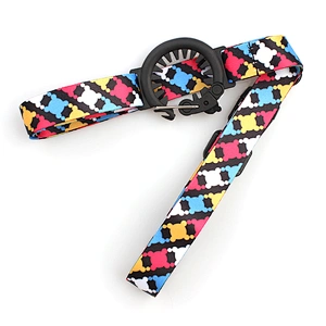 Popular heat transfer printed lanyard neck strap with bottle holder