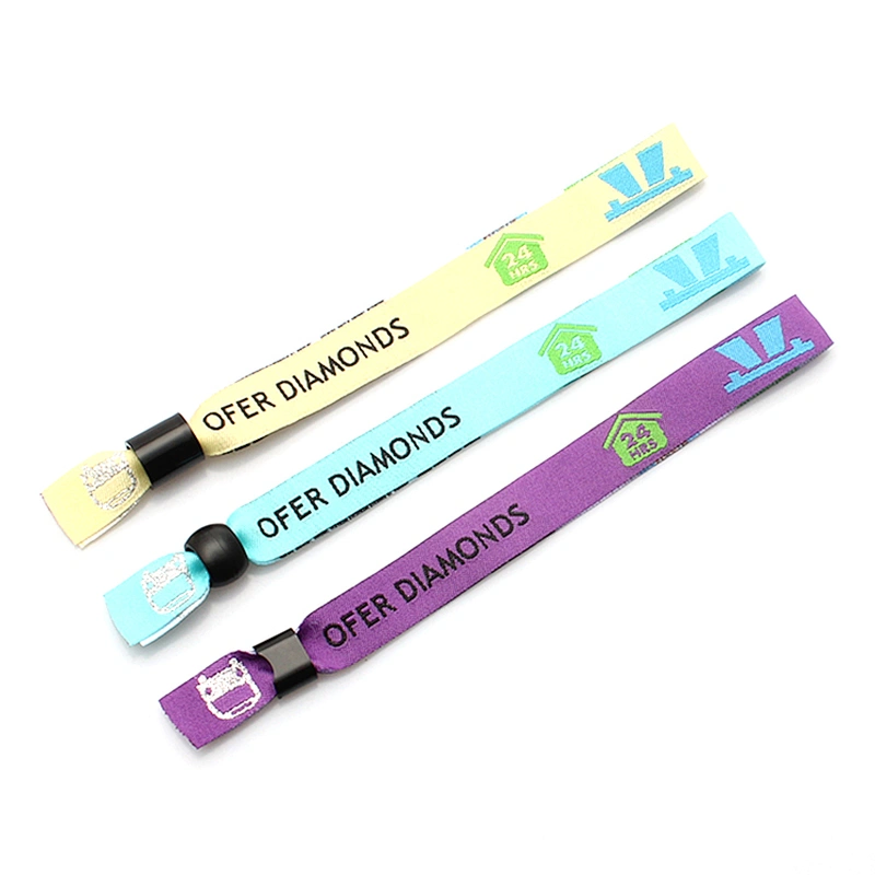 Gift music festival customized bracelet woven wristband products for event