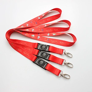 Custom college rock band lanyards with revolving buckle