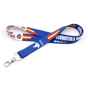 Fashion custom design heated transfer lanyard key chain
