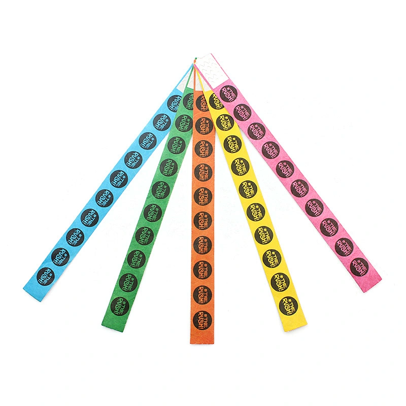 Promotional items printed barcode event tyvek paper wristbands