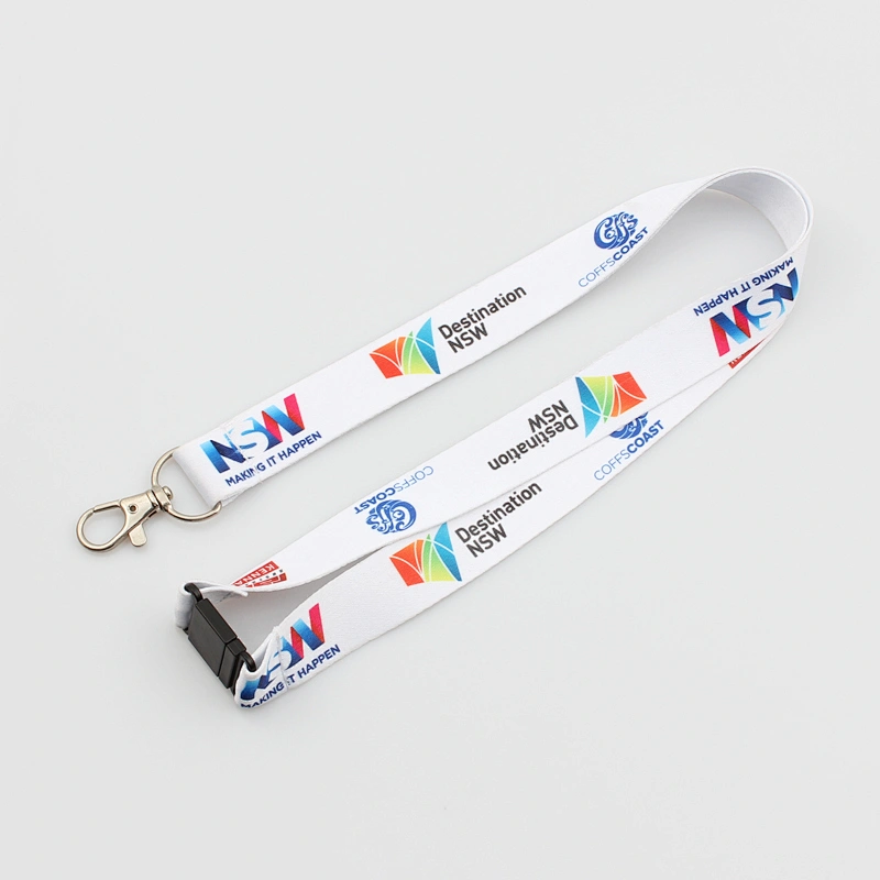 Popular polyester custom lanyard neck strap key chain