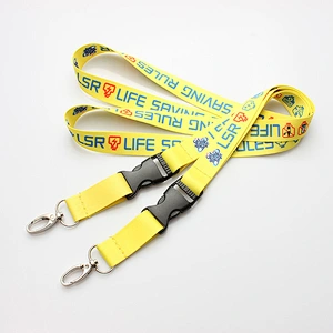 Hot sales heat transfer printed customized lanyard with lobster hook