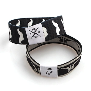 Woven rfid elastic fabric bracelet wristband custom