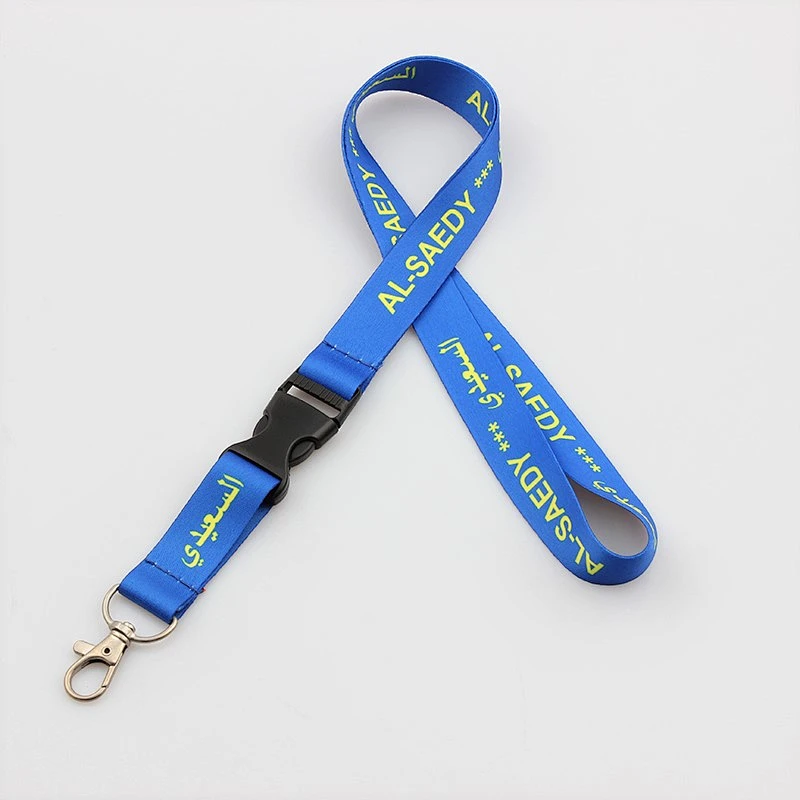 Factory price personalized custom polyester printed lanyard no minimum order