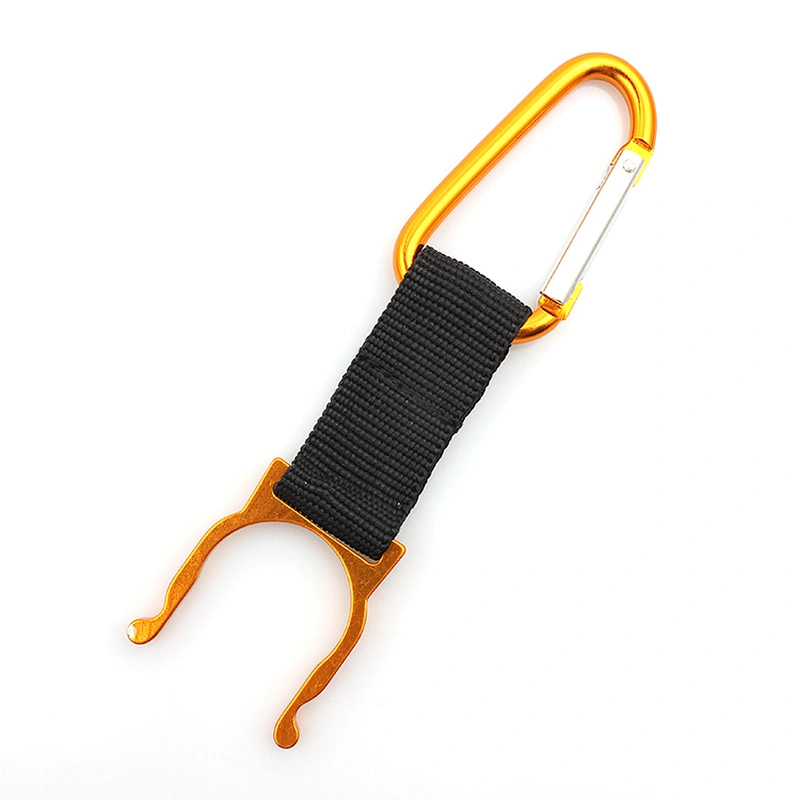 China manufacture nylon water bottle holder short carabiner lanyard