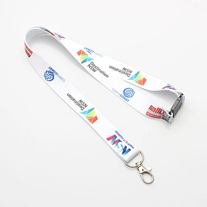 New trend fashion custom printed ribbon lanyard neck strap keychain