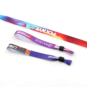 Cheap high quality custom make polyester identification fabric rfid wristband