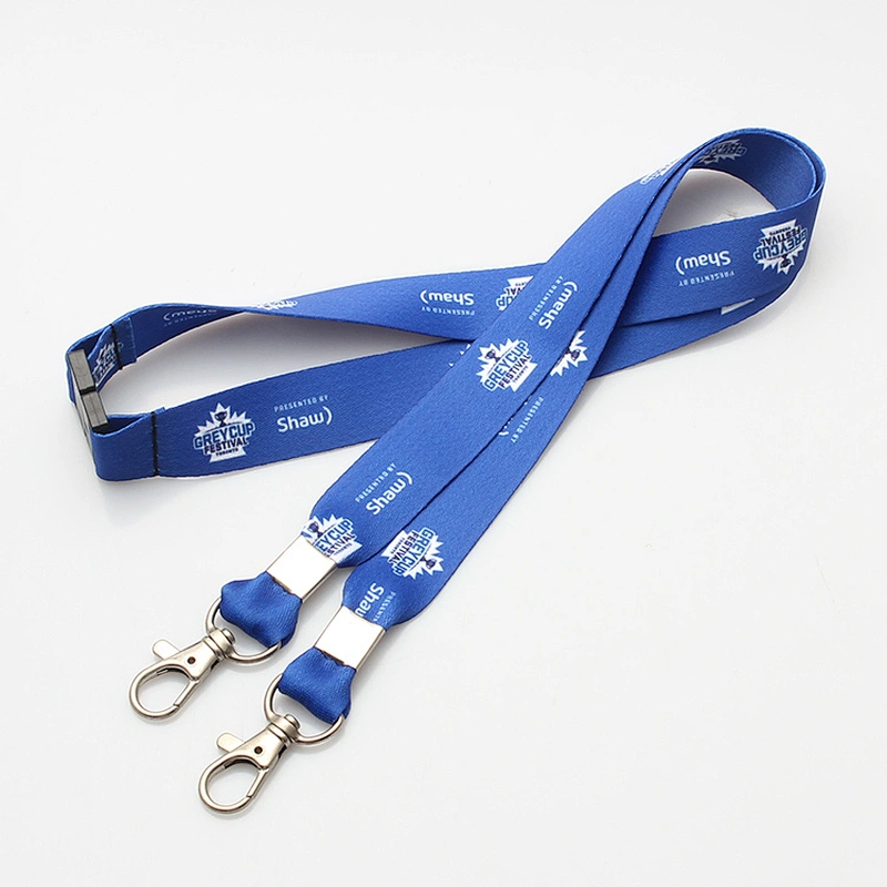Wholesale Customized Polyester Double Clip Lanyard Free Sample