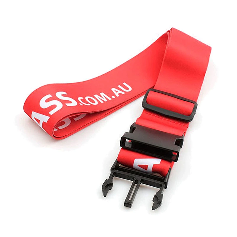 Factory direct sale customized heat transfer luggage belt with adjustable buckle