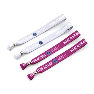 New arrival dye sublimation satin wristband with quick use lock