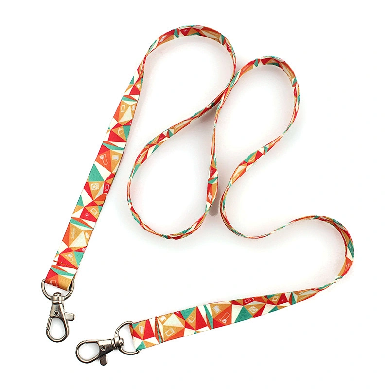 Customized Polyester Two Hooks Neck Lanyard for Sale