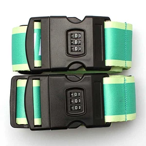 Custom design your logo heat transfer printing luggage belt with password lock
