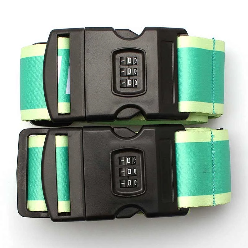 Custom design your logo heat transfer printing luggage belt with password lock