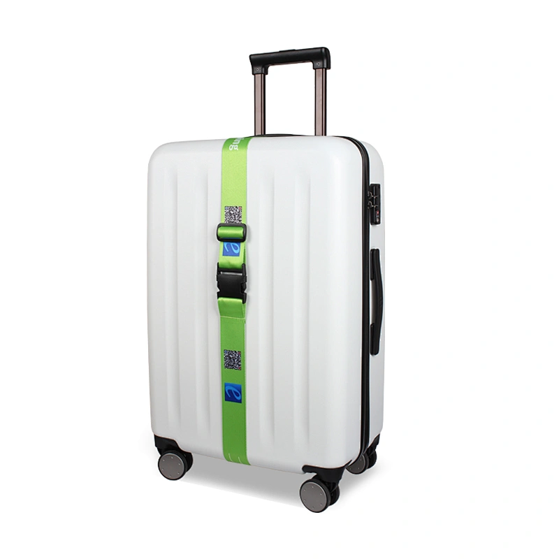 Wholesale promotional custom design logo polyester luggage belts with lock