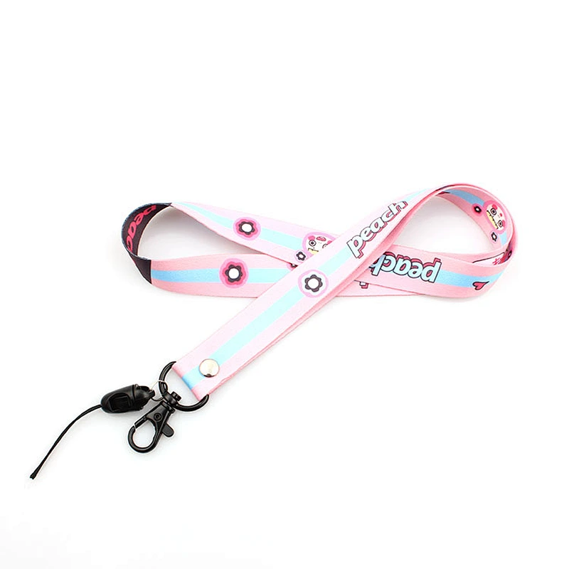 Custom printed lanyard sublimation key chain card holder