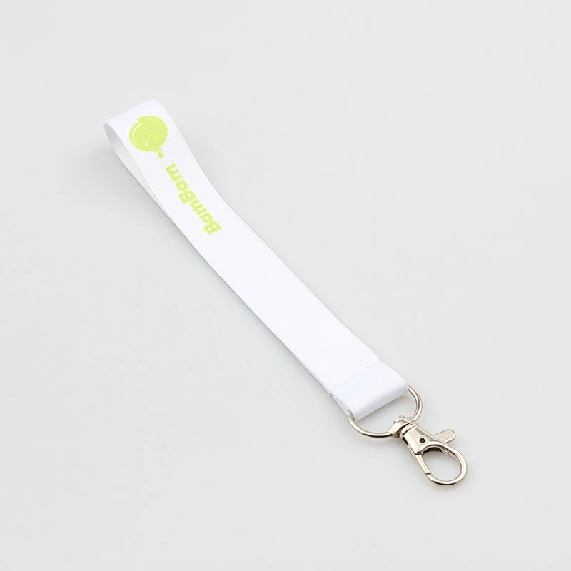 Custom polyester sublimation printed hand wrist strap lanyard