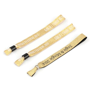 2019 wholesale high quality woven wristband for events