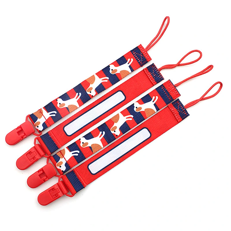 2019 new cute design universal fabric baby pacifier holder clip
