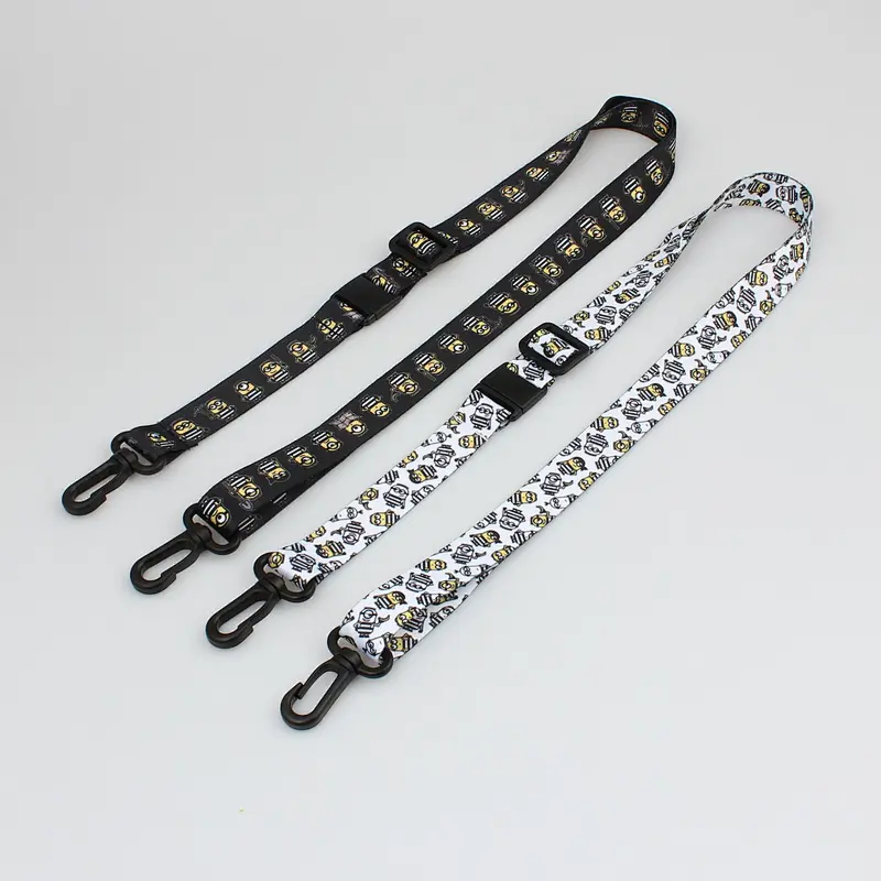 Custom beauty two buckle sublimation high end lanyard